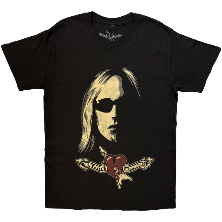 Tom Petty & The Heartbreakers Unisex T-Shirt: Shades & Logo (Black)