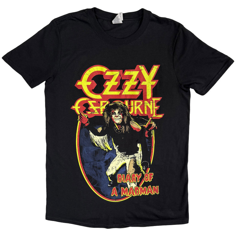 Ozzy Osbourne Unisex T-Shirt: Diary of a Mad Man (Black)