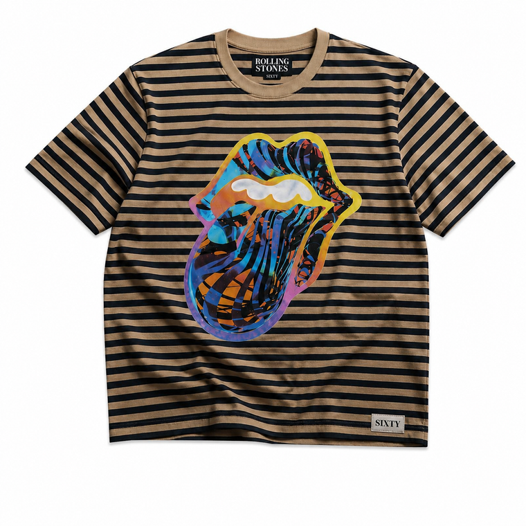 The Rolling Stones Unisex T-Shirt: Cyberdelic (Black & Natural) (Wash Collection)
