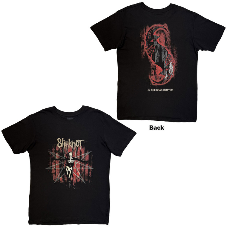 Slipknot Unisex T-Shirt: .5: The Gray Chapter (Black) (Back Print)