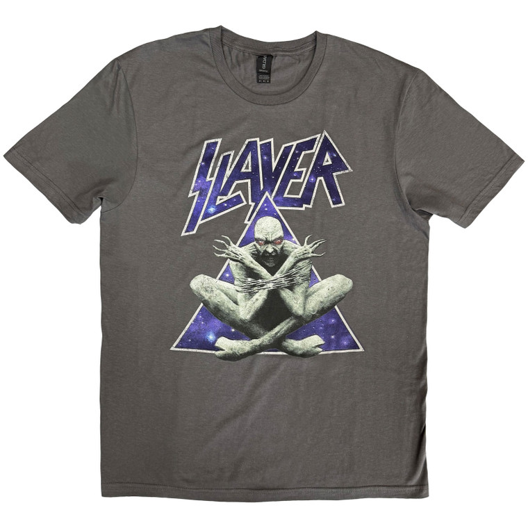 Slayer Unisex T-Shirt: Triangle Demon (Charcoal Grey)