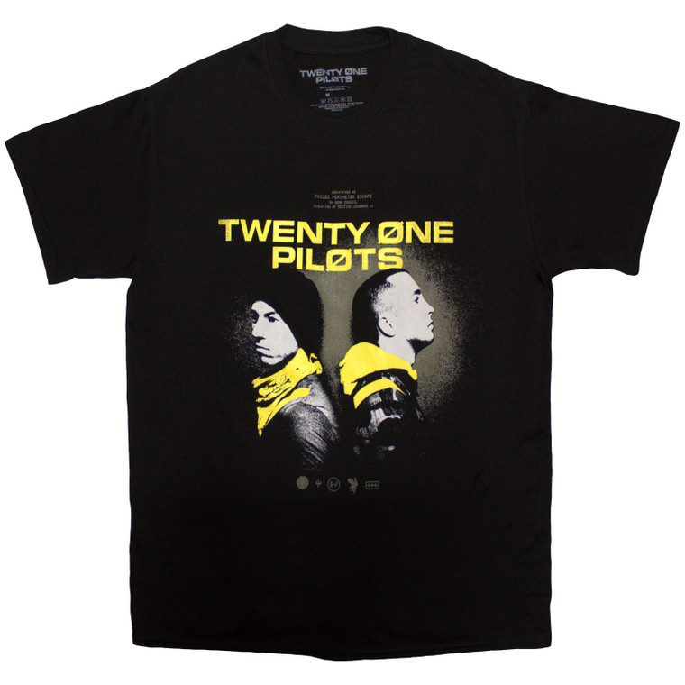 Twenty One Pilots Unisex T-Shirt: Back To Back (Black)
