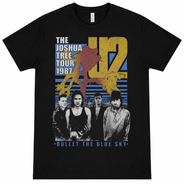 U2 Unisex T-Shirt: Bullet The Blue Sky (Black)