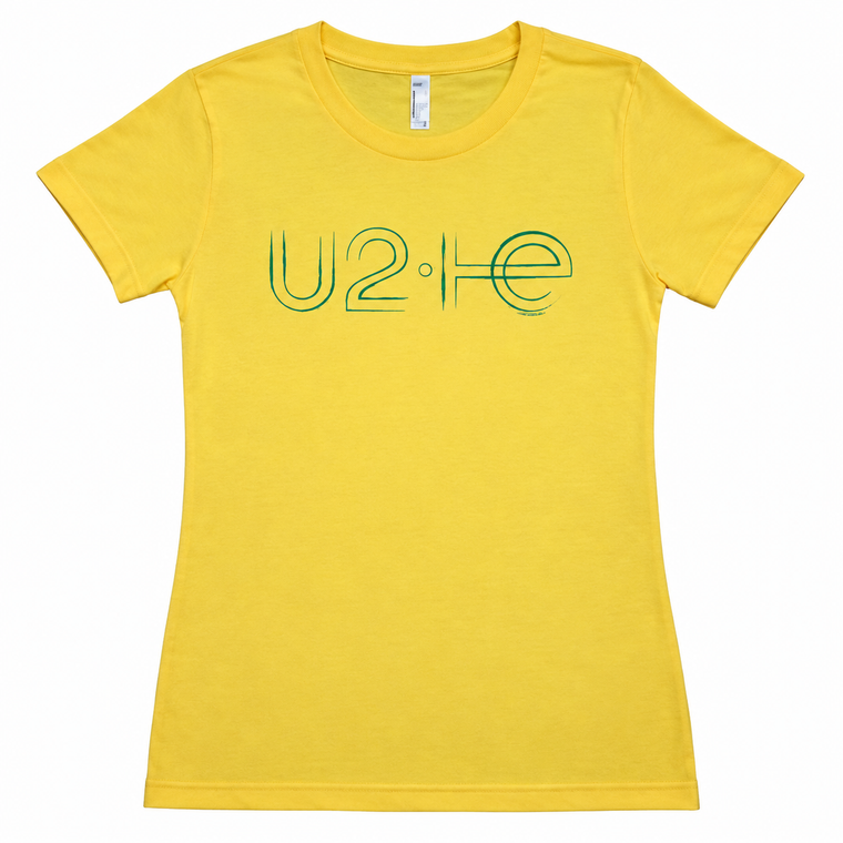 U2 Ladies T-Shirt: I+E Logo 2015 (Yellow) (Ex-Tour)