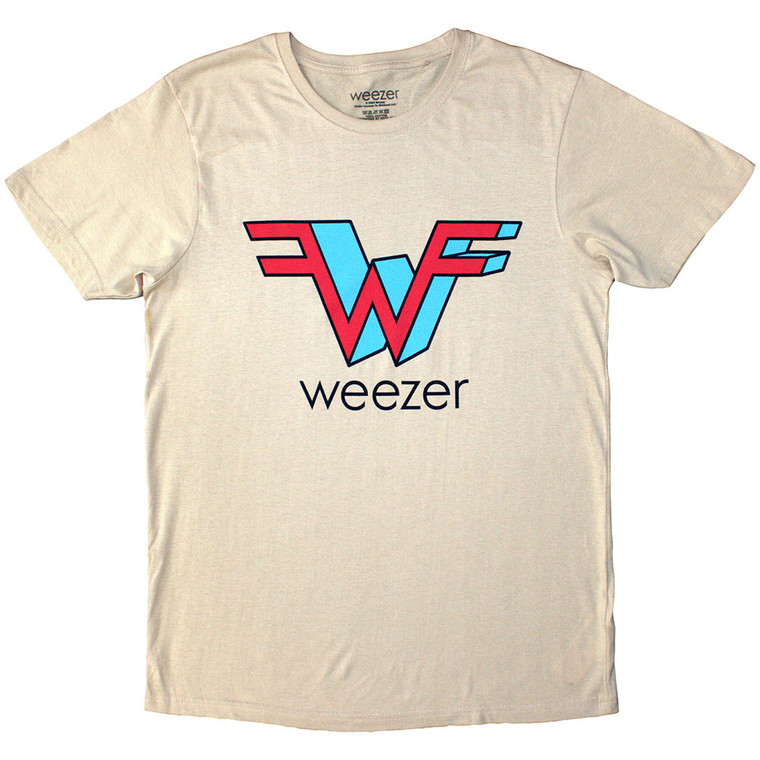 Weezer Unisex T-Shirt: W (Sand)