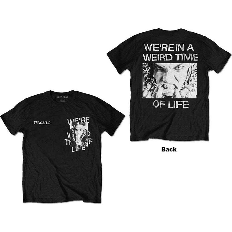 Yungblud Unisex T-Shirt: Weird Time Of Life (Black) (Back Print)