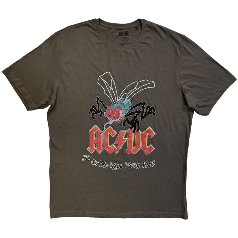 AC/DC Unisex T-Shirt: Fly on the Wall (Charcoal Grey)