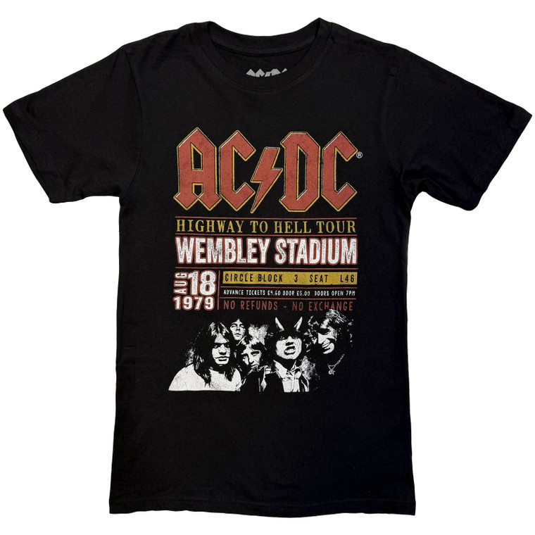 AC/DC Unisex T-Shirt: Wembley '79 (Black)