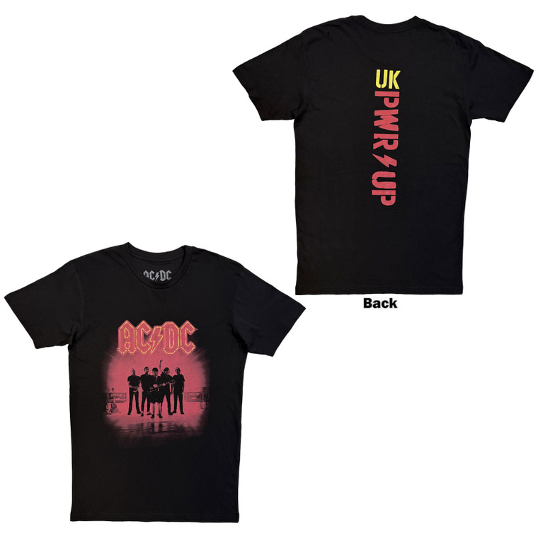 AC/DC Unisex T-Shirt: PWR-UP (Black) (Back Print)