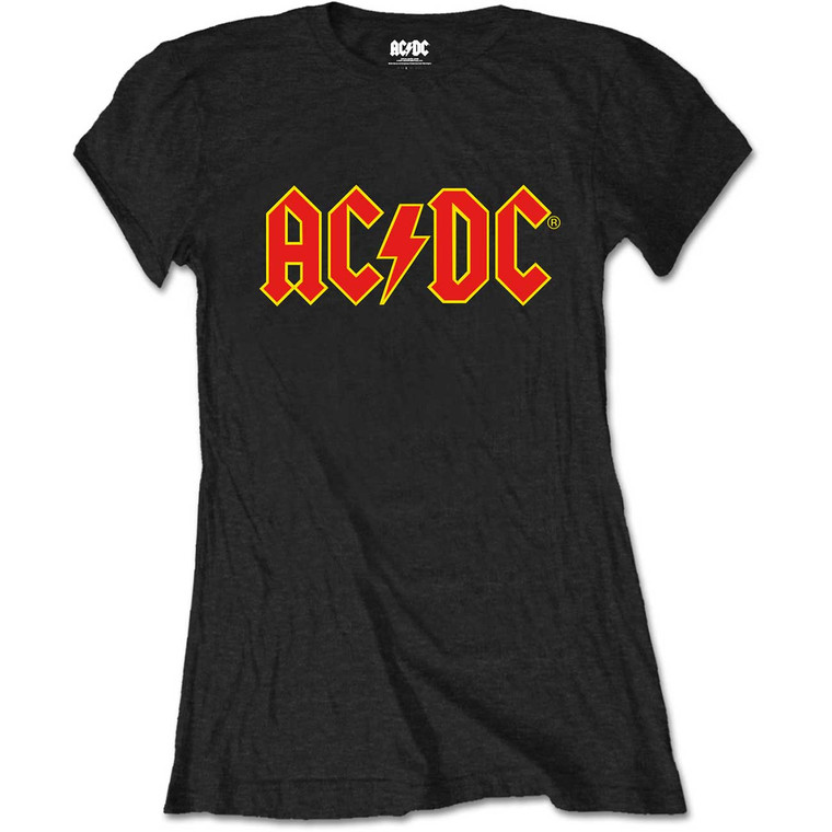 AC/DC Ladies Retail Pack T-Shirt: Logo (Black)