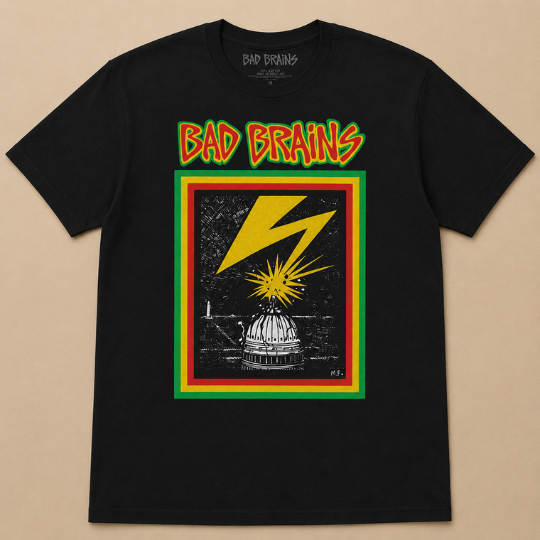 Bad Brains Unisex T-Shirt: Capitol Strike (Black)
