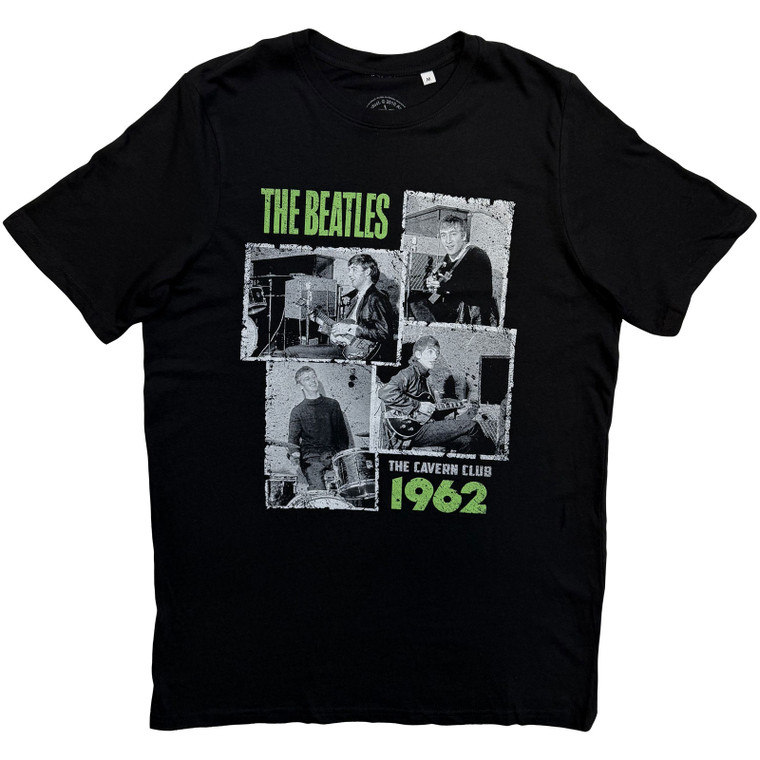 The Beatles Unisex T-Shirt: Cavern Shots 1962 (Black)