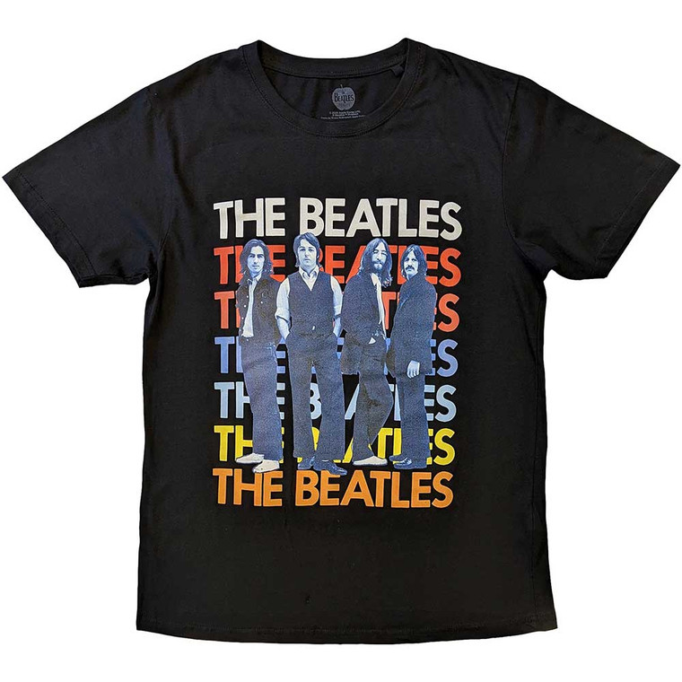 The Beatles Unisex T-Shirt: Iconic Multicolour (Black)