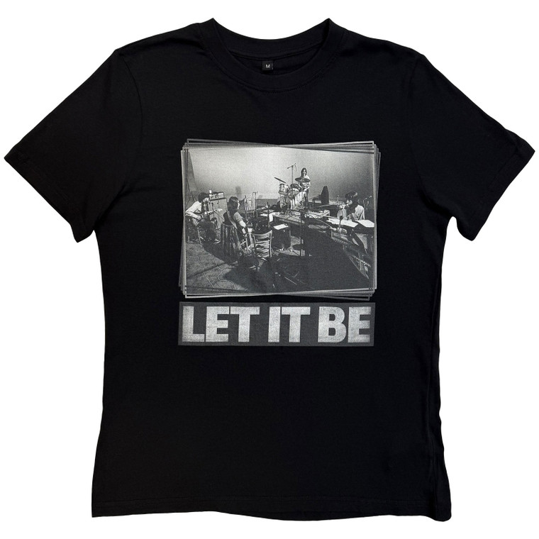 The Beatles Ladies T-Shirt: Let It Be Studio (Black)