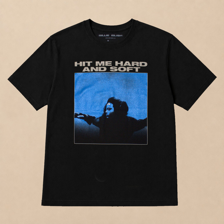 Billie Eilish Unisex T-Shirt: Hit Me Hard And Soft Tracklist (Black) (Back Print)