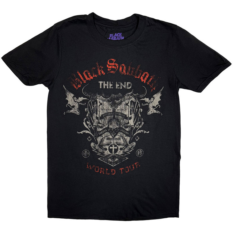 Black Sabbath Unisex T-Shirt: The End Reading Skull (Black)