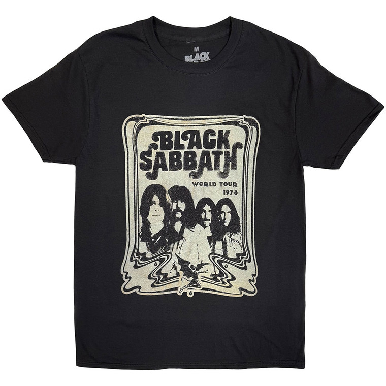 Black Sabbath Unisex T-Shirt: World Tour 1978 (Black)