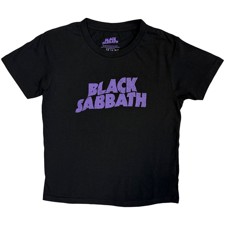 Black Sabbath Kids T-Shirt: Wavy Logo (Black)