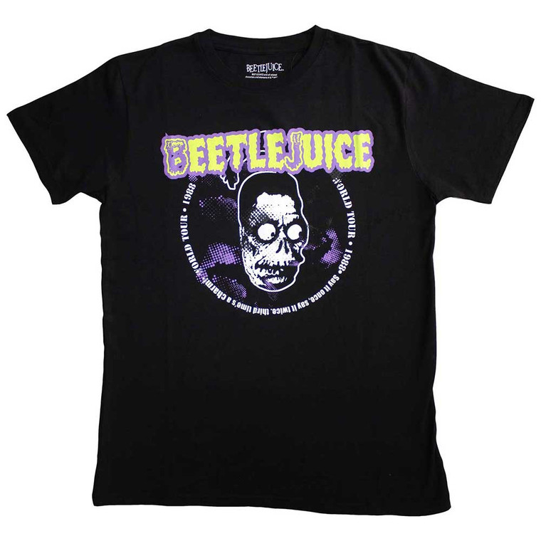 Beetlejuice Unisex T-Shirt: 1988 World Tour (Black)