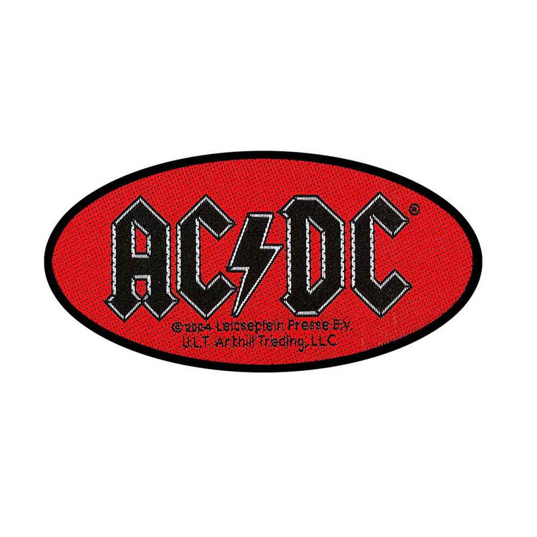 AC/DC Standard Patch: Oval Logo