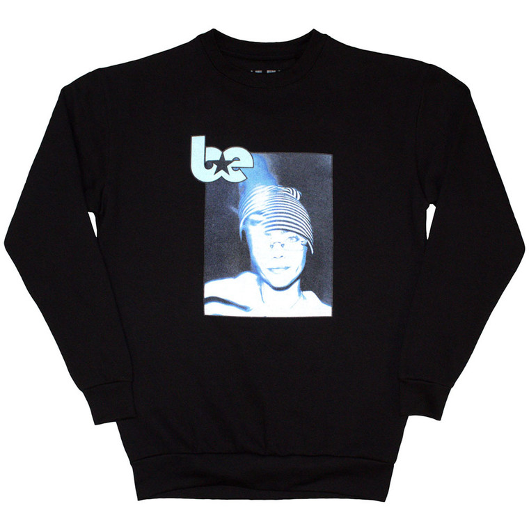 Billie Eilish Unisex Sweatshirt: Blue Hat Photo (Black)