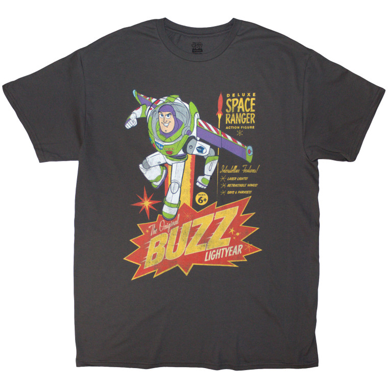 Disney Unisex T-Shirt: Toy Story The Original Buzz (Charcoal Grey)
