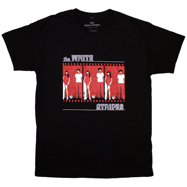 The White Stripes Unisex T-Shirt: Film Strip (Black)