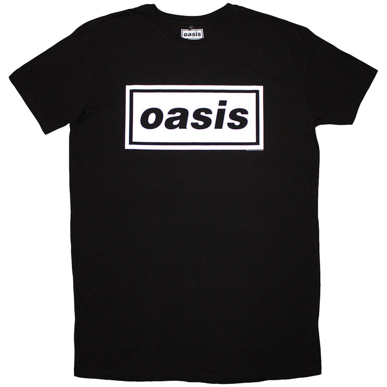 Oasis Ladies T-Shirt Dress: Decca Logo (Black)