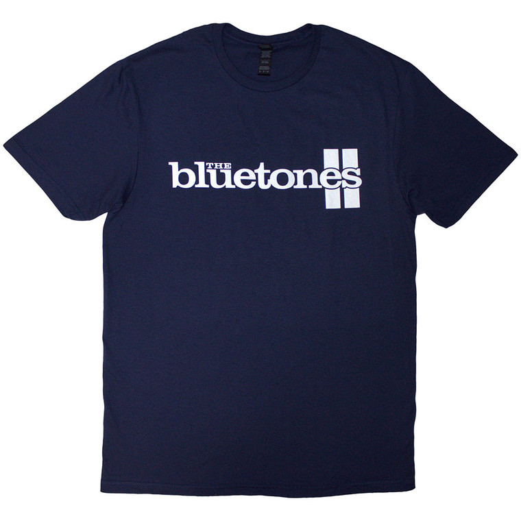 The Bluetones Unisex T-Shirt: Stripe Logo (Navy Blue)