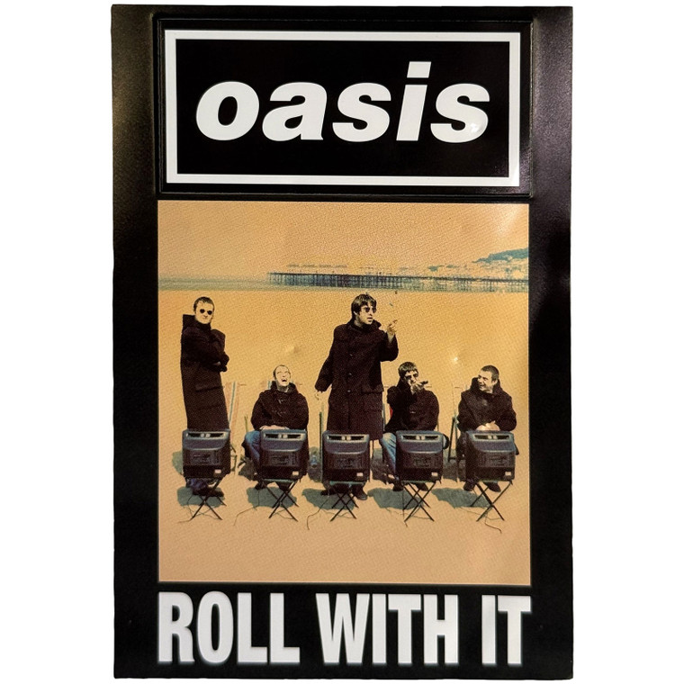 Oasis Fridge Magnet: Roll With It Single (Ex-Tour)