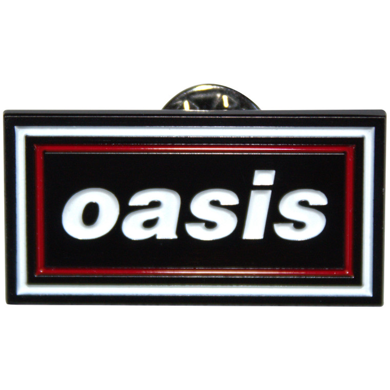 Oasis Pin Badge: Decca Logo Red & Navy Retro (Ex-Tour)