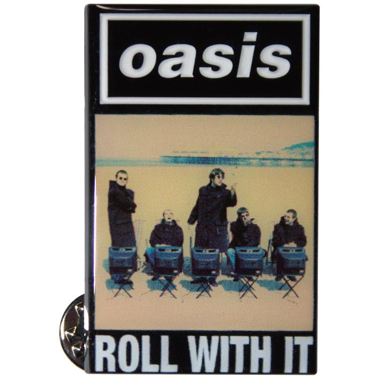 Oasis Pin Badge: Roll With It Single (Ex-Tour)