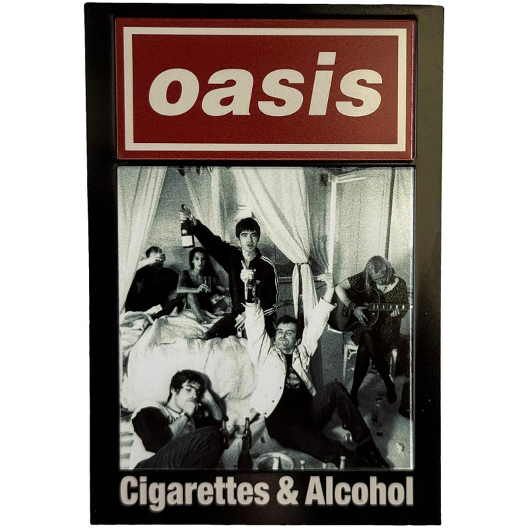 Oasis Fridge Magnet: Cigarettes & Alcohol Single (Ex-Tour)