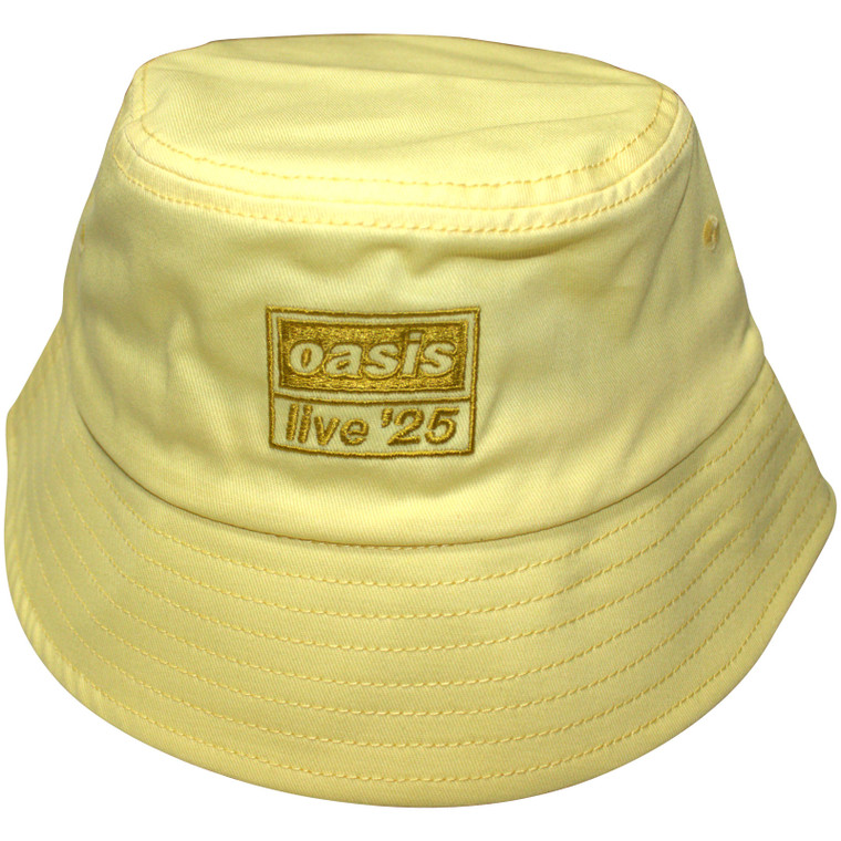 Oasis Unisex Bucket Hat: Live '25 Logo (Ex-Tour) (Yellow)