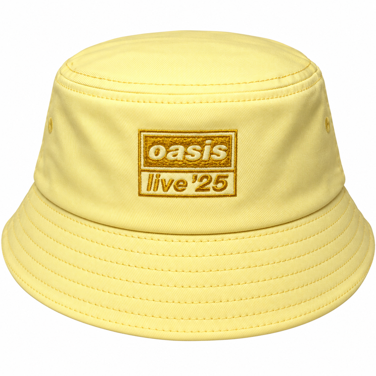 Oasis Unisex Bucket Hat: Live '25 Logo (Ex-Tour) (Yellow)