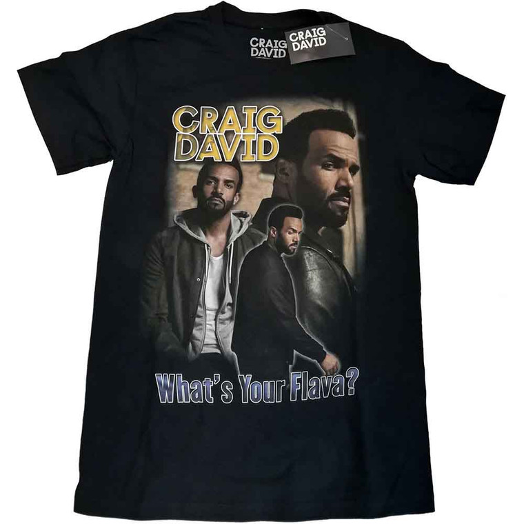 Craig David Unisex T-Shirt: What's Your Flava Homage (Black)