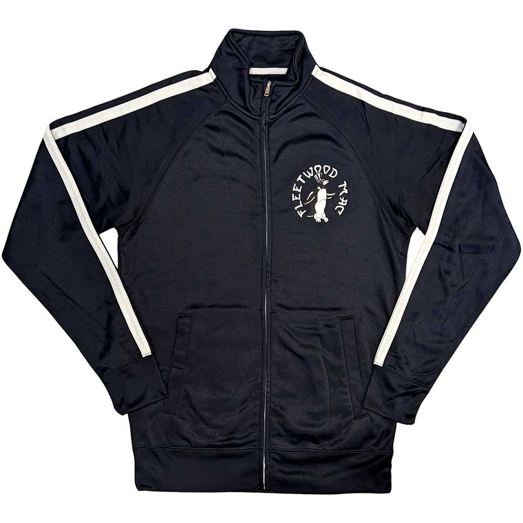 Fleetwood Mac Unisex Tracksuit Jacket: Penguin (Navy Blue) (Ex-Tour) (X-Small)