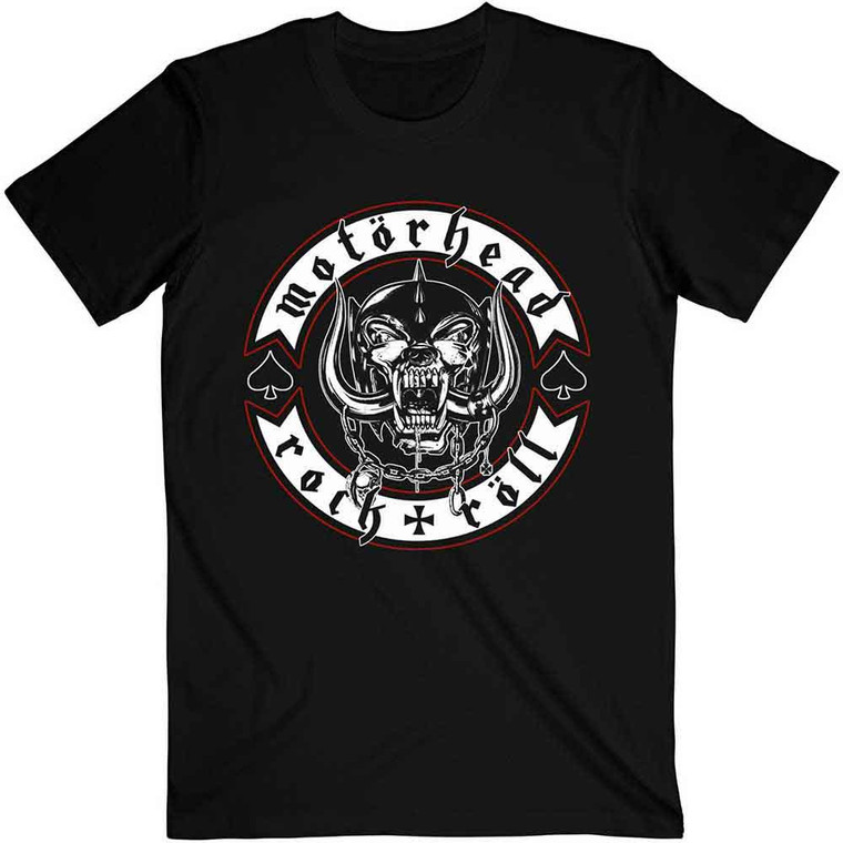Motorhead Unisex T-Shirt: Biker Badge (Black) (QUARANTINE: EMBARGOED PRODUCTS)