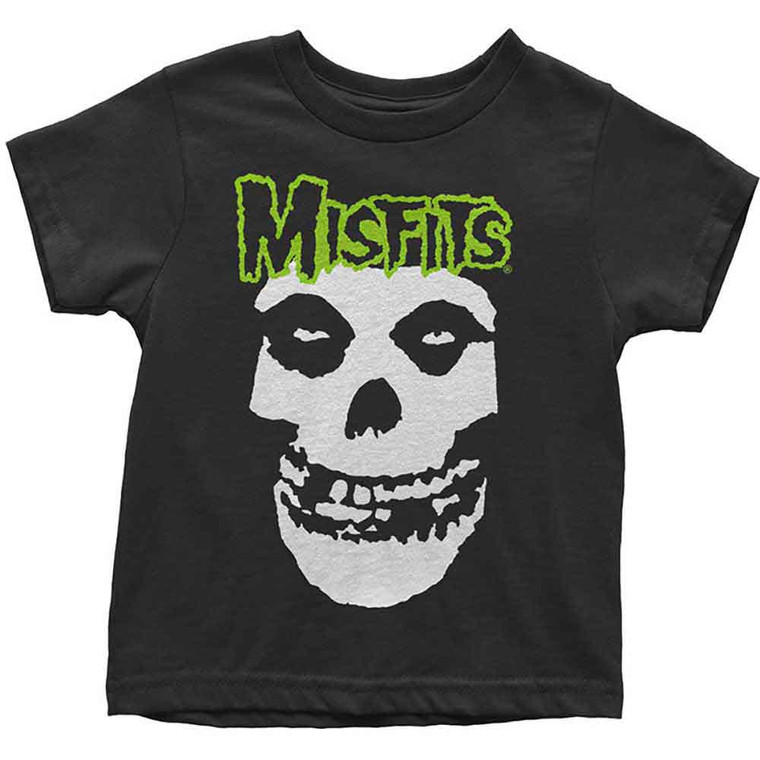 Misfits Kids Toddler T-Shirt: Skull & Logo (Black)