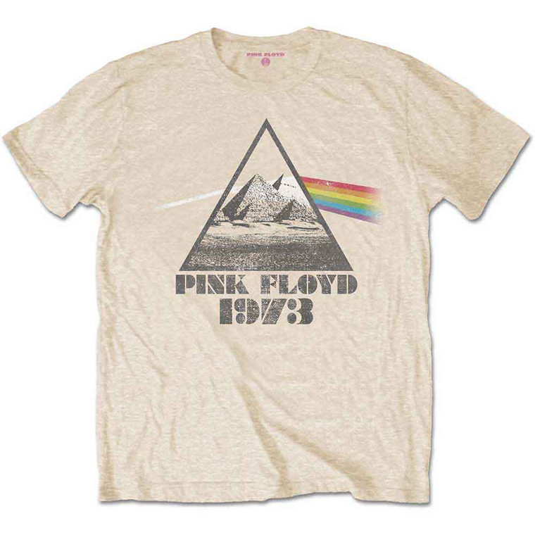 Pink Floyd Unisex T-Shirt: Pyramids (Vegas Gold)
