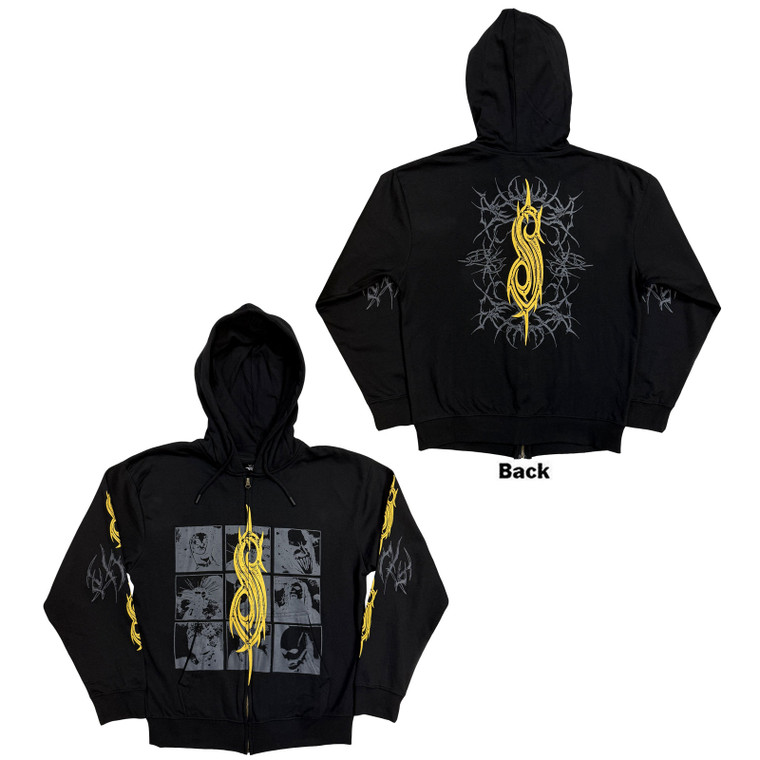 Slipknot Unisex Zipped Hoodie: The End, So Far Tribal-S Band (Black)