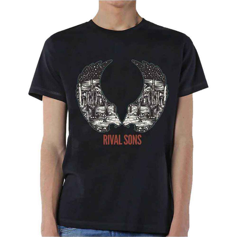 Rival Sons Unisex T-Shirt: Desert Wings (Black)