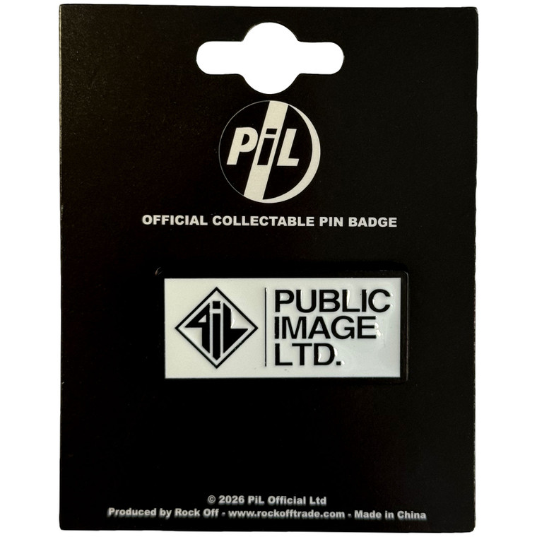 PIL (Public Image Ltd) Pin Badge: New Logo Stacked Text
