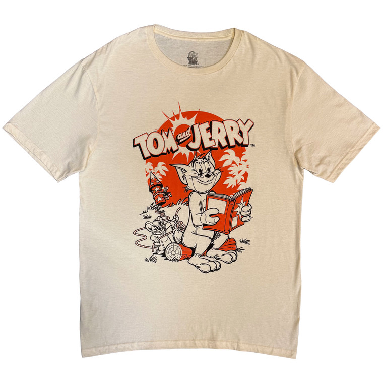 Tom & Jerry Unisex T-Shirt: Rocket (Natural)