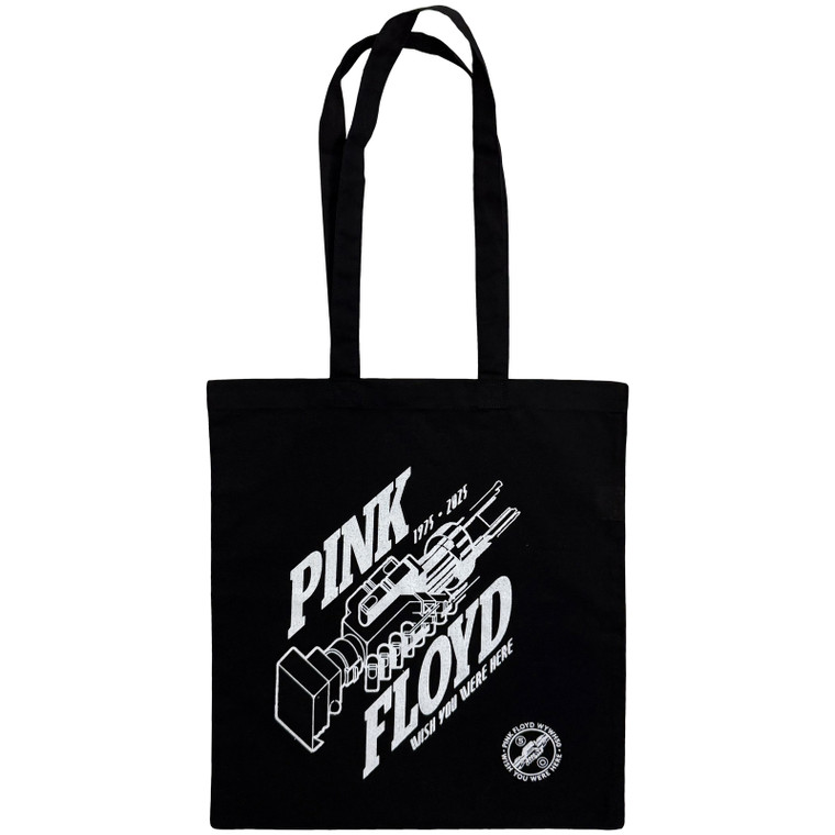 Pink Floyd Cotton Tote Bag: Robot Hands Wish You Were Here 50 (Black)