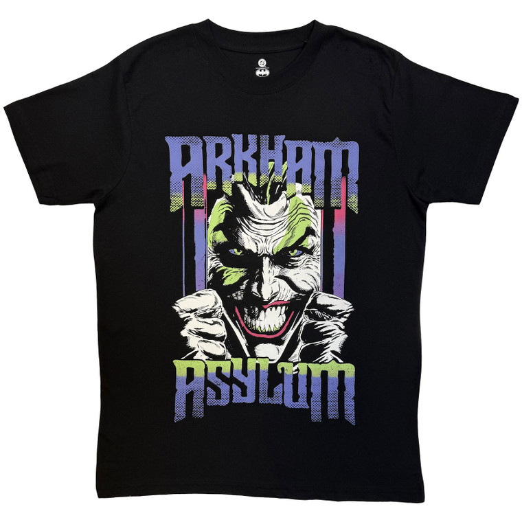 DC Comics Unisex T-Shirt: Joker Arkham Asylum (Black)