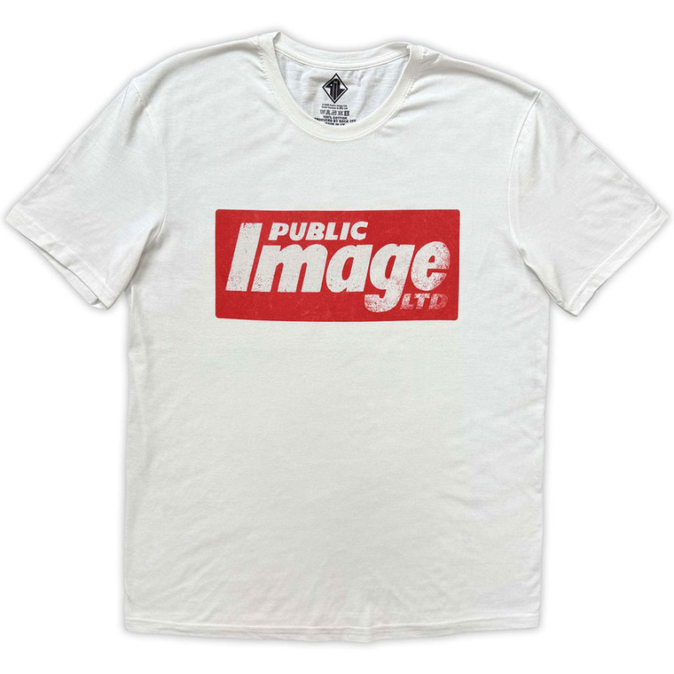 PIL (Public Image Ltd) Unisex T-Shirt: News Logo (White)