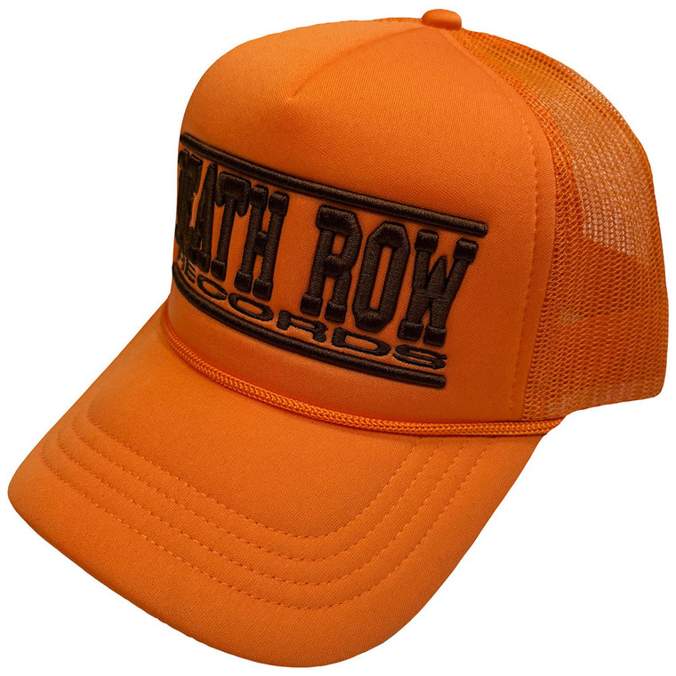 Death Row Records Unisex Mesh Back Cap: Text Logo Mono (Orange)