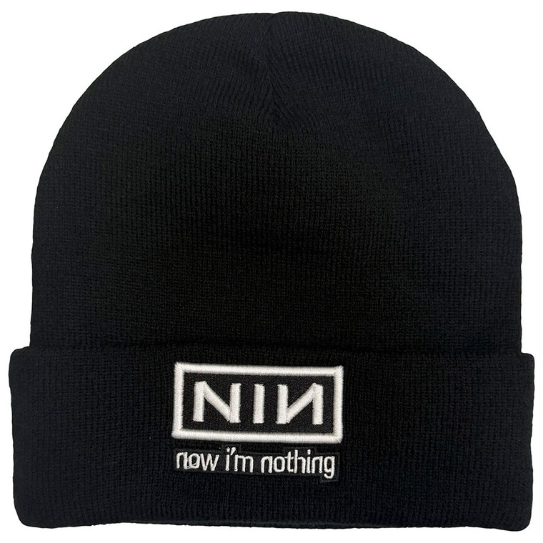 Nine Inch Nails Unisex Beanie Hat: Now I'm Nothing (Black)