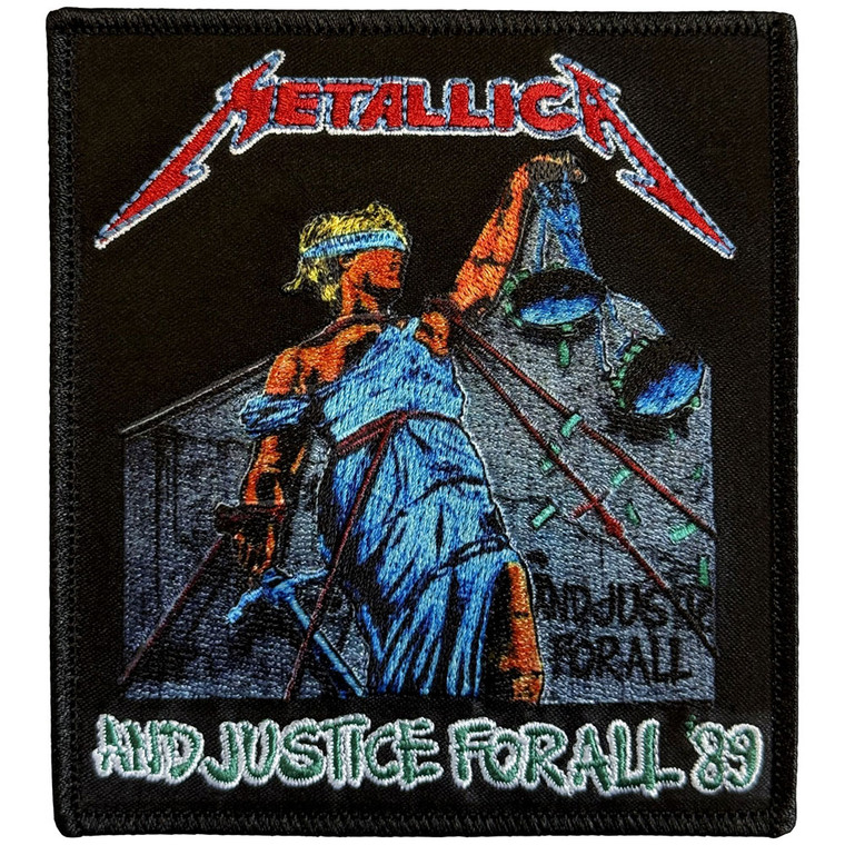 Metallica Woven Patch: Justice Bright Colours